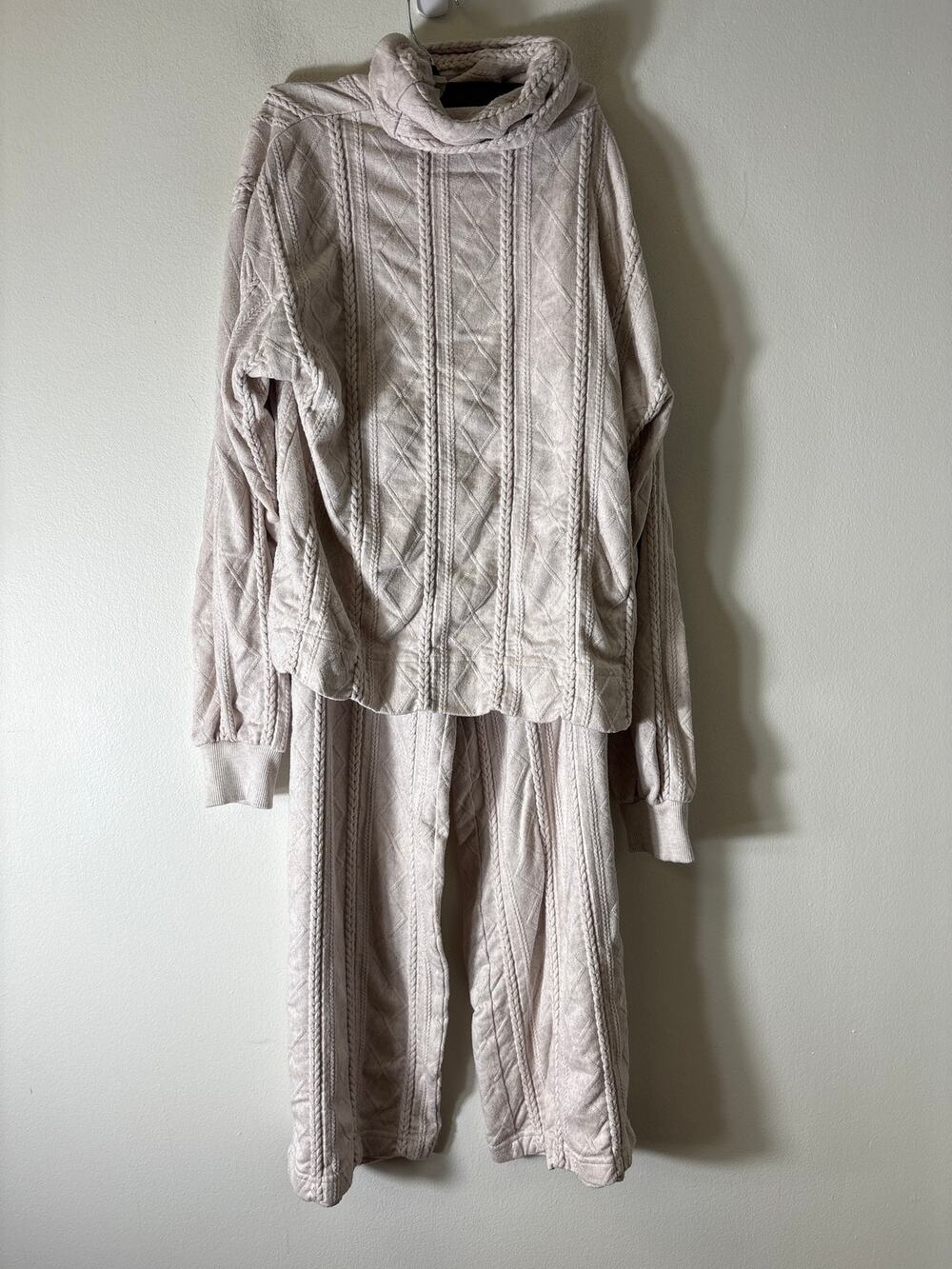 Splendid Oatmeal Braided Lounge Set Sz L